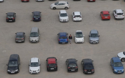 Zona d'aparcament al barri de Can Borgonyó | Roger Benet